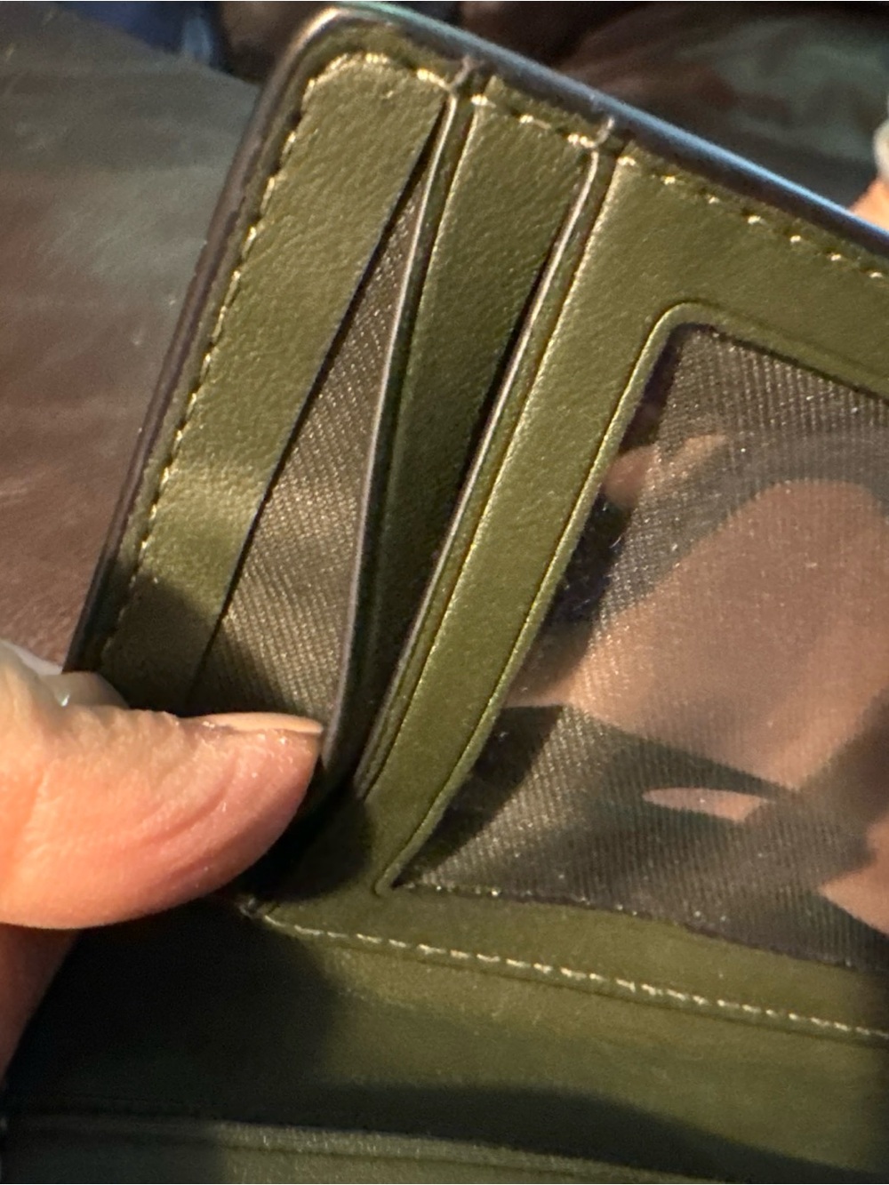 Coach Men's Green/Black Camouflage Bifold Wallet w/ ID Window, Credit Card - Picture 8 of 16